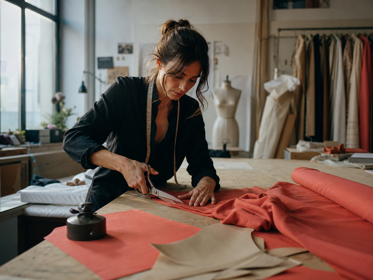 Frame in un atelier di moda